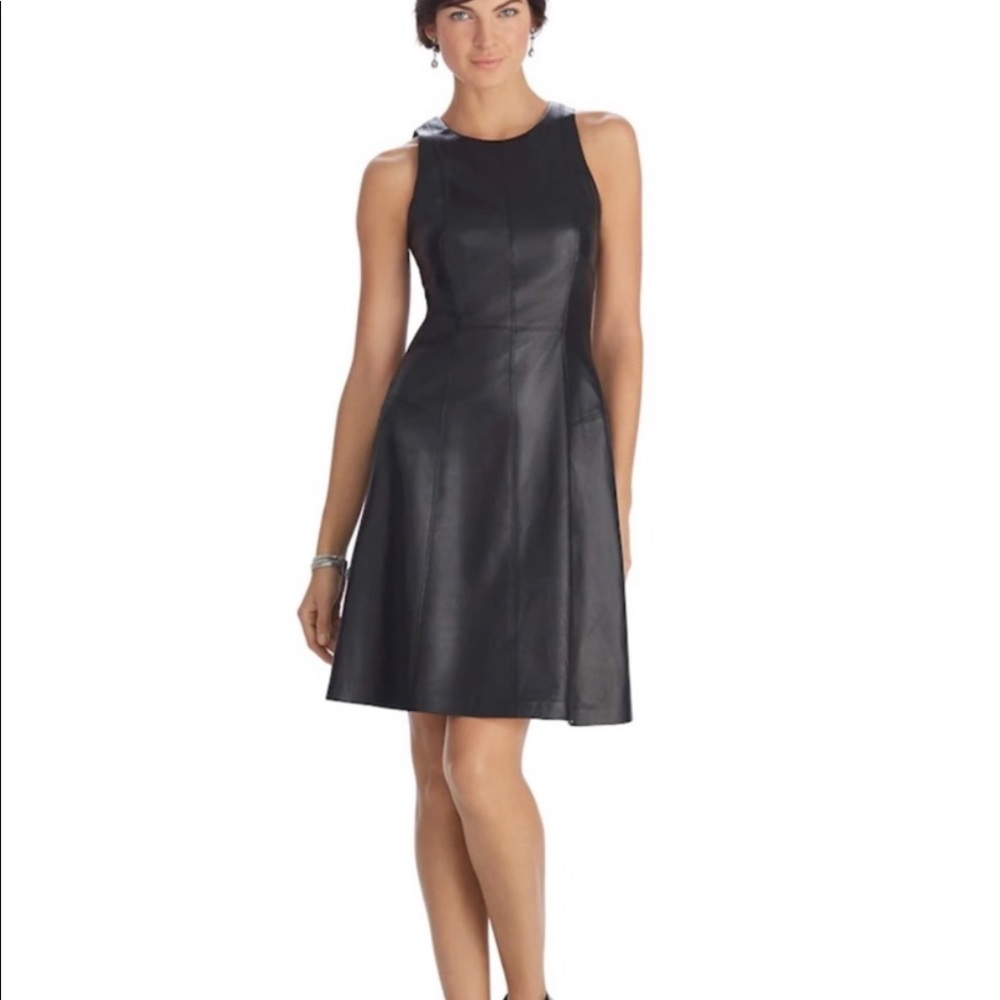 Boston Proper Faux Leather Dress
